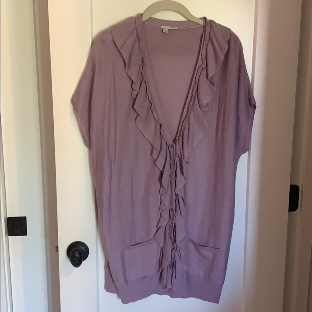 Lavender short sleeve sweater